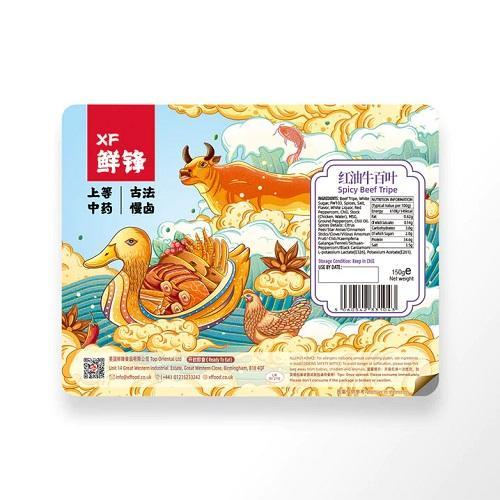 鲜鋒锁鲜红油牛百叶150g