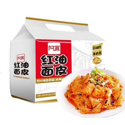 阿宽红油面皮麻辣味 四连包 460g 