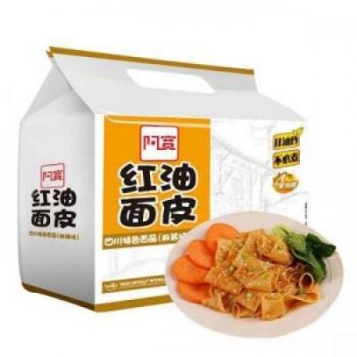 阿宽红油面皮麻酱味 四连包 480g