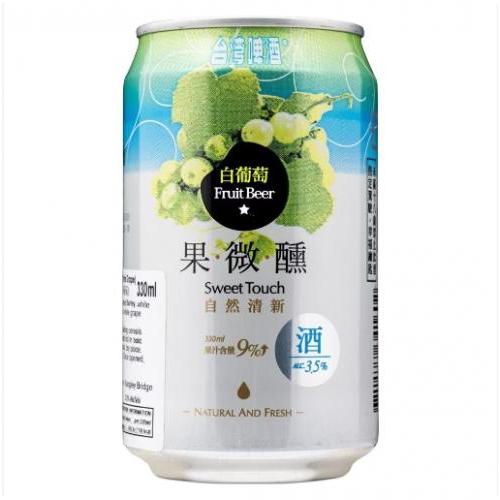 台湾啤酒果微醺白葡萄味 3.5% 330ml 