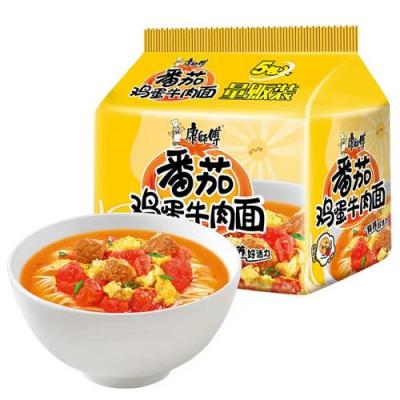 康师傅番茄鸡蛋牛肉面  5连包