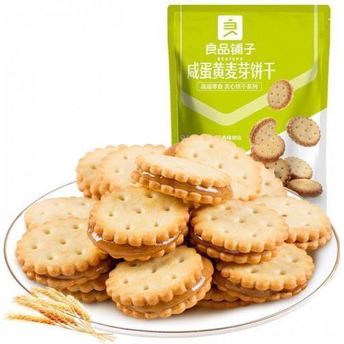 良品铺子咸蛋黄麦芽饼干 102g 21/05/2025
