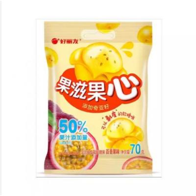 好丽友果滋果心剥皮软糖百香果味 70g