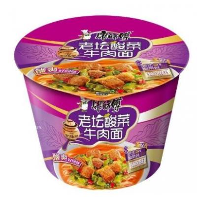 康师傅桶装酸菜牛肉面 137g