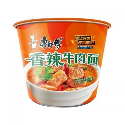 康师傅桶装香辣牛肉面 108g