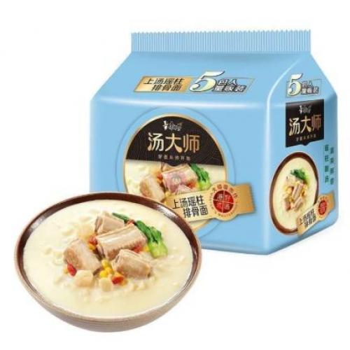 康师傅汤大师上汤瑶柱排骨面 5连包