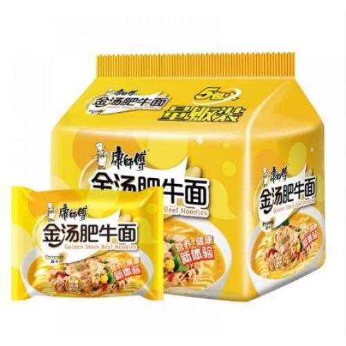 康师傅汤大师金汤肥牛面 5连包
