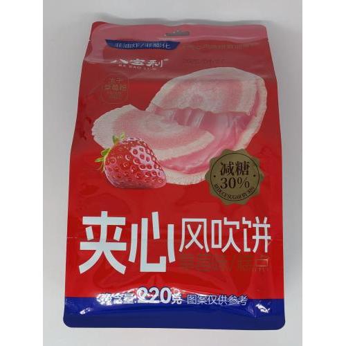 夹心风吹饼 草莓味 220g